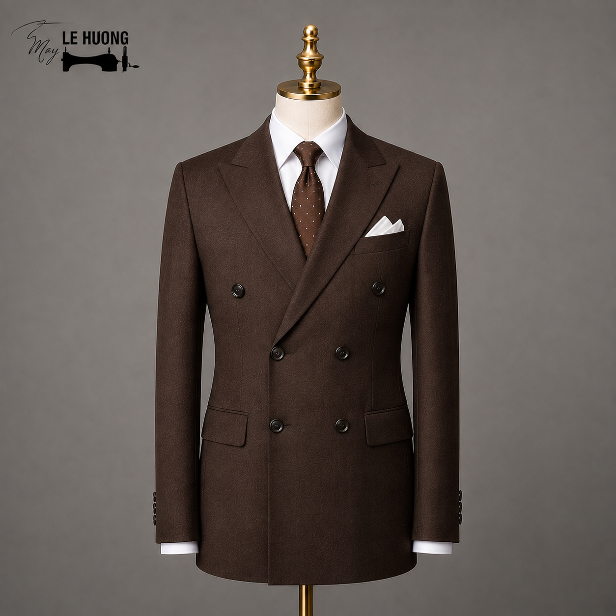 Suit Nâu 6 Khuy