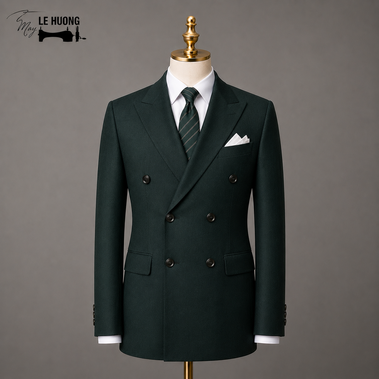 Suit Rêu 6 Khuy